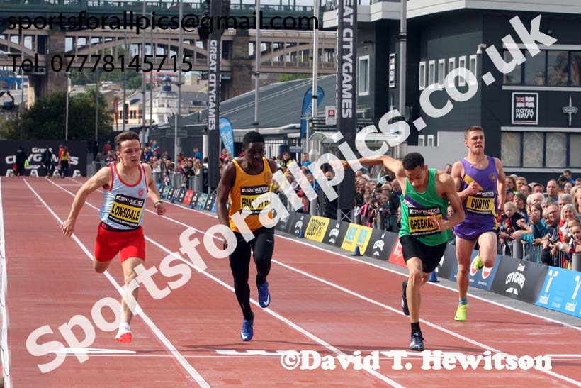 School sprints, 2017 Great North CityGames, Gateshead/Newcaste. Photo: David T. Hewitson/Sports for All Pics